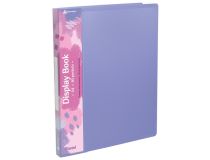 Папка с 40 прозр.вклад. Бюрократ Pastel PAST40VIO A4 пластик 0.5мм торц.карм с бум. встав фиолетовый