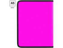 Папка для тетрадей Silwerhof 671953 Neon A5 210х260х25мм 1отд. розовый пластик на молнии