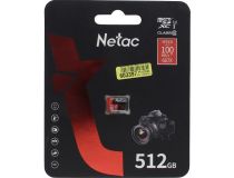 Netac NT02P500PRO-512G-S microSDXC Memory Card 512Gb A1 Class10 A1 V30 UHS-I U1