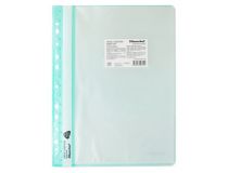255121-04 Папка-скоросшиватель Silwerhof A4 прозрач.верх.лист 20 вкладышей боков.перф. полипропилен зеленый
