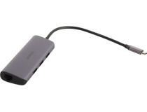 UGREEN 60718 USB3.0 3-port Hub + RJ45, подкл. USB-C