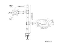 Кронштейн для монитора/ноутбука Cactus CS-VM-LH07-AL серебряный 13 -27 макс.8кг настольный поворот и наклон