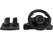 Руль Defender Forsage Drift(GT)(Vibr,руль.,педали,рычаг перекл.скор.,4поз..перекл.,12кн.,USB,PS2/PS3) 64370 
