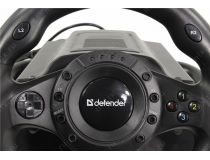 Руль Defender Forsage Drift(GT)(Vibr,руль.,педали,рычаг перекл.скор.,4поз..перекл.,12кн.,USB,PS2/PS3) 64370 