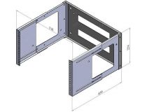NT BRACKET 6 G Кронштейн настенный 19 , серый 6U