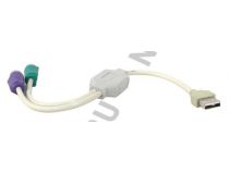 VCOM Кабель-адаптер USB A- 2xPS/2 (для подключения PS/2клавиатуры и мыши к USB порту)