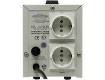 Стабилизатор Powerman AVS 500D White (вх.140-260V, вых.220V ±8%,500VA, 2 розетки Euro)