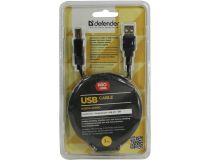Defender 87431 Кабель USB 2.0 A-- B 3м 2 фильтра