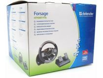 Руль Defender Forsage (Vibration, рулевое колесо, педали, рычаг КПП, 8поз.перекл.,12кн., USB) 64367 